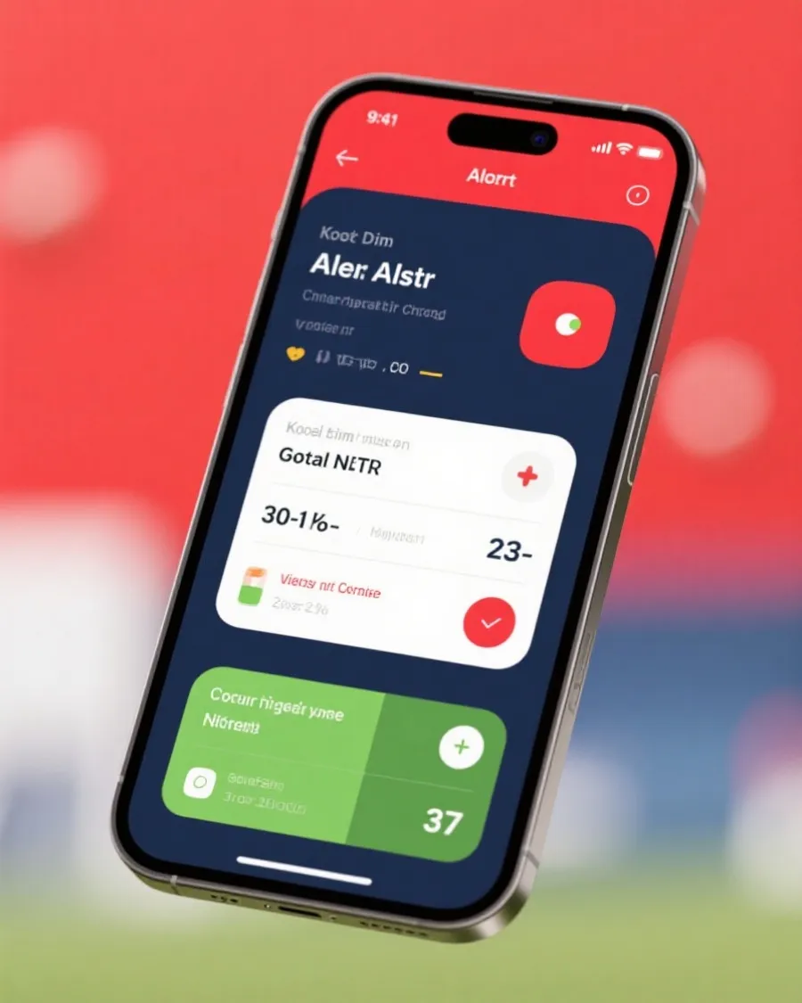 世界杯赛事提醒界面示意图